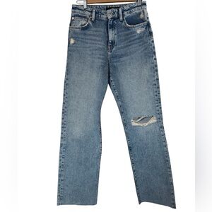 Mavi Distressed Denim Straight Jeans